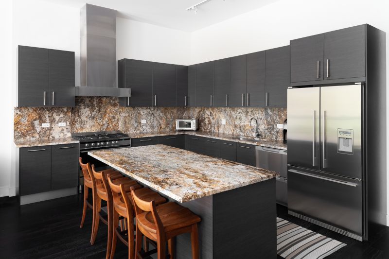 Modern Kitchen with Dark Granite